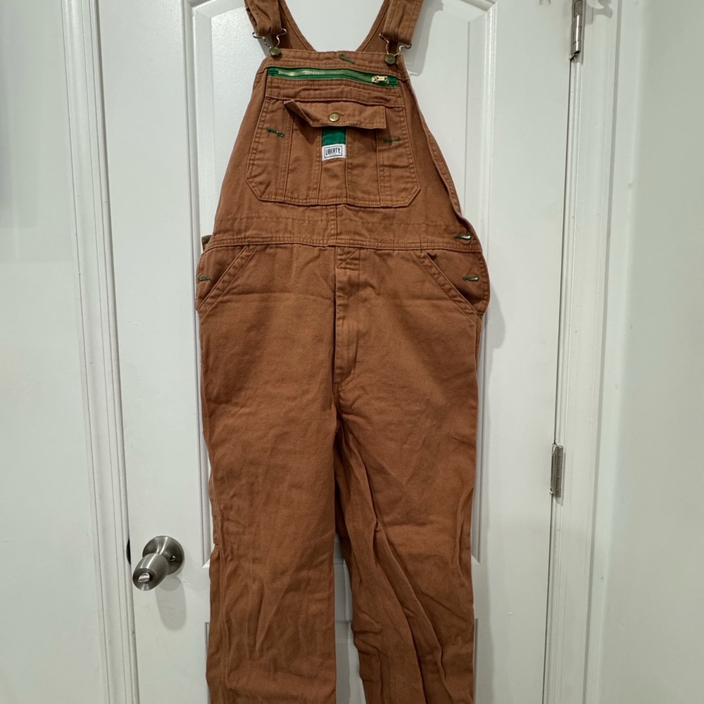 Liberty Overalls - Tan/Green - 34x30